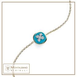 bracciale Allegra smalto con fiore medio